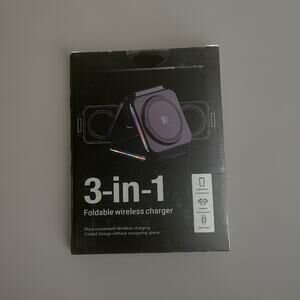 3-in-1 Foldable Wireless Charger Smartphone Earphones Smart Watch